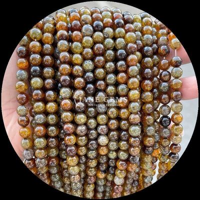 Perlas de ágata de forma redonda de piedra preciosa multicolor para aretes de joyería DIY