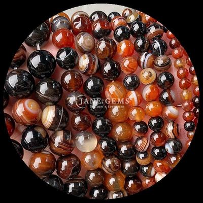 Perlas de ágata multicolores personalizadas en forma redonda de 8 mm para la fabricación de joyas