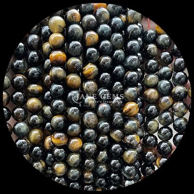 Perlas de corte redondo de 8 mm pulidas en colores variados para proyectos de perlas