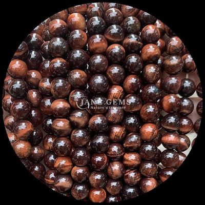 DIY Joyería haciendo gemas esenciales Perlas 8mm forma redonda Ojo de tigre hebras de perlas sueltas