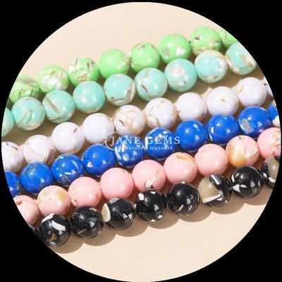 Pulseras, cuentas de piedra preciosa, filamentos de cuentas sueltas de color turquesa para hacer joyas.