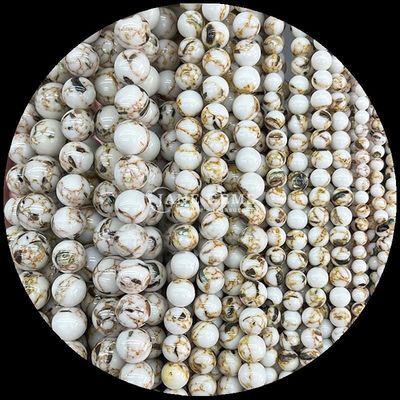 Perlas de piedras preciosas pulidas para adornos Forma redonda Tamaño 8 mm