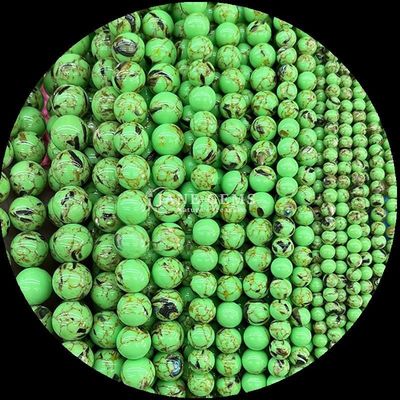 Perlas de piedras preciosas pulidas para adornos Forma redonda Tamaño 8 mm