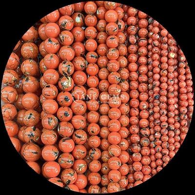 Perlas de piedras preciosas pulidas para adornos Forma redonda Tamaño 8 mm