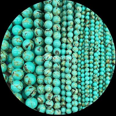 Perlas de piedras preciosas pulidas para adornos Forma redonda Tamaño 8 mm