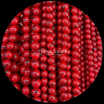 Perlas de piedras preciosas pulidas para adornos Forma redonda Tamaño 8 mm