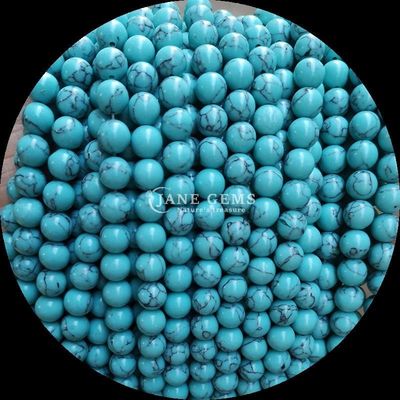 8 mm de gemas pulidas, cuentas para joyería, artículos para la fabricación de joyas de varios colores, filamentos de cuentas sueltas de color turquesa.