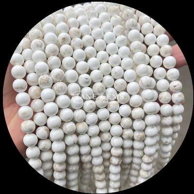 Piedra preciosa de corte redondo multicolor Varios tipos Howlite Perlas de turquesa africana para joyería DIY