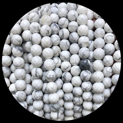 Piedra preciosa de corte redondo multicolor Varios tipos Howlite Perlas de turquesa africana para joyería DIY