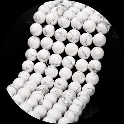 Piedra preciosa de corte redondo multicolor Varios tipos Howlite Perlas de turquesa africana para joyería DIY