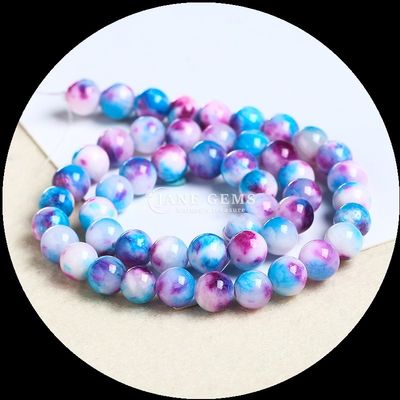 Perlas de gemas de corte redondo adecuado para pulseras de varios colores de jade perlas para añadir un toque de elegancia a su estilo