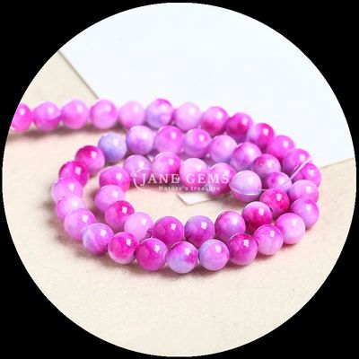 Perlas de gemas de corte redondo adecuado para pulseras de varios colores de jade perlas para añadir un toque de elegancia a su estilo