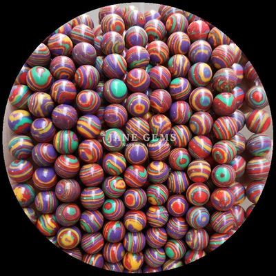 Perlas de piedra preciosa Varios perlas de malaquita de color sintético para hacer joyas DIY