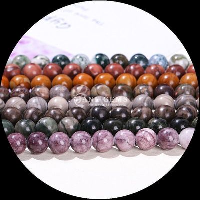 Forma redonda Perlas de gemas Varios colores Modelo de madera hebras de perlas sueltas perfectas para joyería