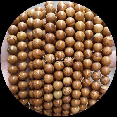Forma redonda Perlas de gemas Varios colores Modelo de madera hebras de perlas sueltas perfectas para joyería