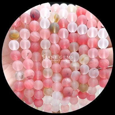 Perlas de piedras preciosas multicolores de 8 mm Varios hilos de perlas redondas sueltas heladas para la fabricación de pulseras y collares
