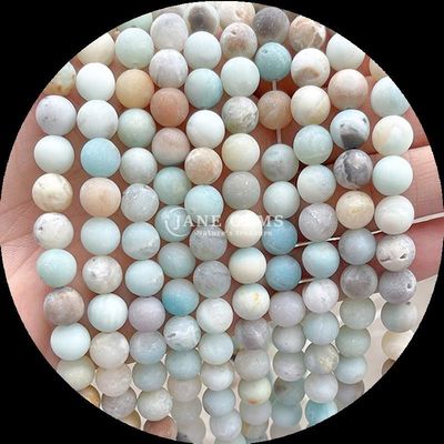 Perlas de piedras preciosas multicolores de 8 mm Varios hilos de perlas redondas sueltas heladas para la fabricación de pulseras y collares