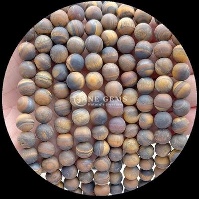 Perlas de piedras preciosas multicolores de 8 mm Varios hilos de perlas redondas sueltas heladas para la fabricación de pulseras y collares