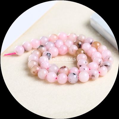 Piedra de corte redondo Varios colores Calcedonia Filamentos de perlas sueltas Perfecto para creaciones de joyería DIY