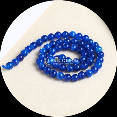 Perlas de forma redonda pulidas Perlas de varios colores Varios hilos de perlas sueltas de calcedonia para la fabricación de joyas Suministros