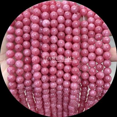 Perlas de piedras preciosas en forma redonda y múltiples colores Varios hilos de perlas sueltas de calcedonia perfectos para joyería DIY