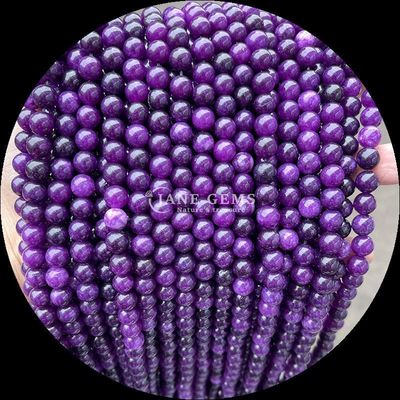 Perlas de piedras preciosas en forma redonda y múltiples colores Varios hilos de perlas sueltas de calcedonia perfectos para joyería DIY