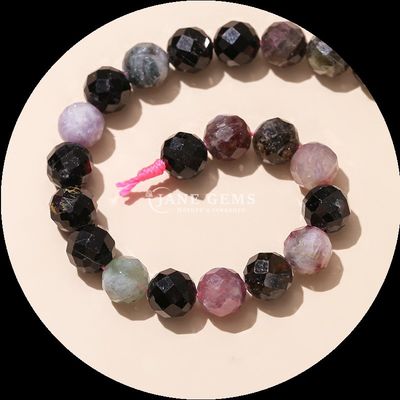 Perlas de forma redonda de piedras preciosas Rosa cuarzo claro cuarzo redondo con facetas sueltas para colecciones de joyas elegantes