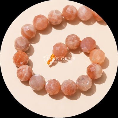 Perlas de gemas multicolores Perlas de gemas naturales Citrino Fresa Cuarzo Facetado Redondo hebras sueltas de perlas