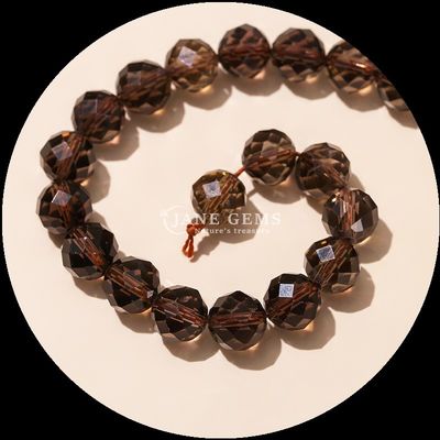 Perlas de gemas multicolores Perlas de gemas naturales Citrino Fresa Cuarzo Facetado Redondo hebras sueltas de perlas
