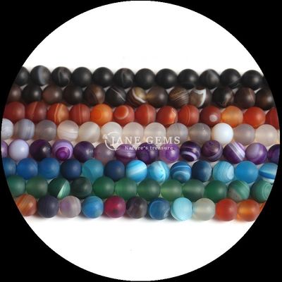 8 mm de piedras preciosas naturales cuentas de gemas cuentas de gemas varias bandas de ágata helada hilos de cuentas sueltas para accesorios de cuentas hechos a mano