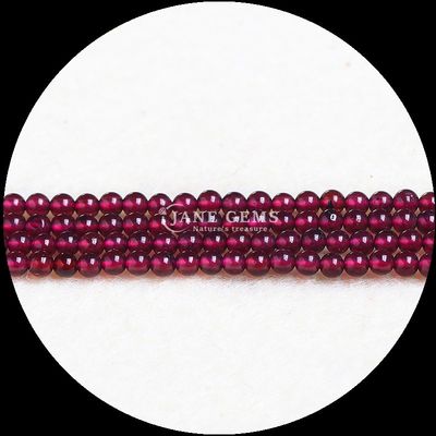Cristal natural de curación de piedras preciosas 8 mm Red Jasper Red Red Cut Granate Strands