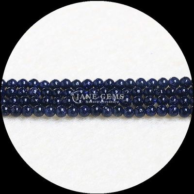 Fabricación de joyas DIY con gemas naturales Perlas de tamaño 4 mm Hermosa cristal rosa cuarzo Sodalite hebras de perlas sueltas
