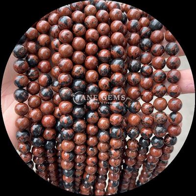 Perlas de forma redonda Perlas de forma redonda Perfecto para pulseras Varios tipos de piedra Sangre de dragón Ágata india Ronda suelta Perlas de piedra preciosa hebras