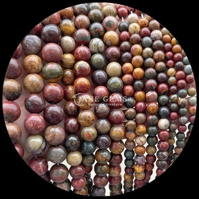 Perlas de piedras preciosas redondas naturales Kiwi Jasper Lapislázuli y más La adición perfecta a su colección de joyas