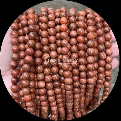 Gemas de corte redondo Perlas de oro piedra arenisca musgo ágata turmalina diversos cristales curativos hebras sueltas de perlas La última joyería de bricolaje