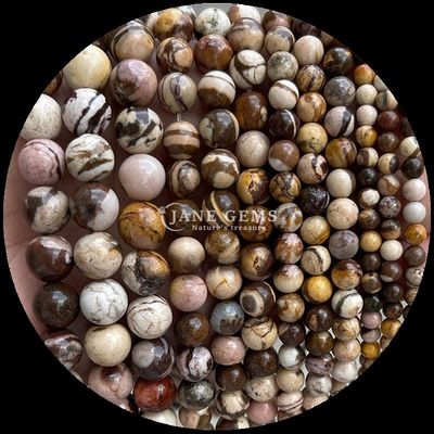 Piedras preciosas cortadas gemas redondas cuentas de diamante cebra jaspe mahagonía obsidiana varios tipos cristal piedra curativa hebras de cuentas sueltas para accesorios hechos a mano
