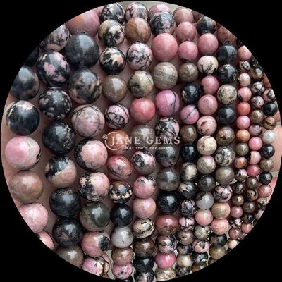 Piedra preciosa de forma redonda Howlita Rohdonita Piedra cristalina Varios tipos de piedras curativas para joyería DIY