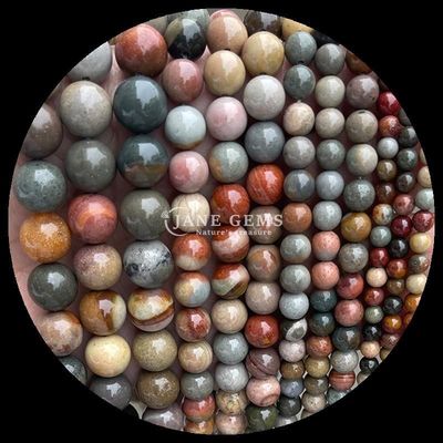 Perlas de gemas de forma redonda 8 mm Natural para B2B Distribuidores de piedras preciosas Varios Cristales de piedras curativas Zebra Jasper Amazonita y más para bricolaje