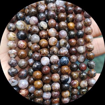 Perlas de piedras preciosas de forma redonda Varias piedras curativas naturales de oro piedra arenisca labradorita hilos de perlas sueltas para los requisitos de sus clientes