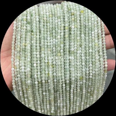 Gemas Naturales Perlas de corte redondo de cristal curativo de facetas mini piedras preciosas musgo ágata copo de nieve obsidiana Varios hilos de perlas sueltas ideales para accesorios artesanales