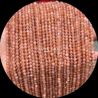 Gemas Naturales Perlas de corte redondo de cristal curativo de facetas mini piedras preciosas musgo ágata copo de nieve obsidiana Varios hilos de perlas sueltas ideales para accesorios artesanales