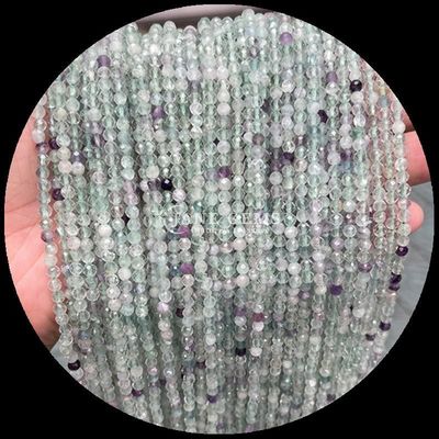 Gemas Naturales Perlas de corte redondo de cristal curativo de facetas mini piedras preciosas musgo ágata copo de nieve obsidiana Varios hilos de perlas sueltas ideales para accesorios artesanales
