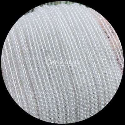Fabricación de joyas con perlas de gemas de bricolaje Color de piedra preciosa de mercado redonda con facetas de morganita cristal de cuarzo claro curativo de gemas sueltas