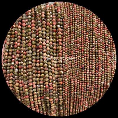Las mejores cuentas de piedras preciosas naturales Varias piedras cristalinas curativas Aventurina verde Unakite y más Mini Faceted hilos de cuentas sueltas para sus necesidades B2B
