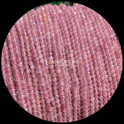 Perlas de gemas redondas La mejor opción para la fabricación de joyas y accesorios personalizados Varios tipos de rubí Zoisite Fresa Cuarzo Mini Facetado Películas sueltas de perlas cristalinas piedras curativas