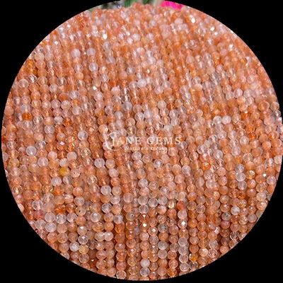 Perlas de gemas redondas La mejor opción para la fabricación de joyas y accesorios personalizados Varios tipos de rubí Zoisite Fresa Cuarzo Mini Facetado Películas sueltas de perlas cristalinas piedras curativas