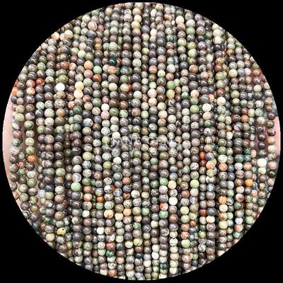 Cuentas de gemas de 4 mm multicolor Varias piedras de cristal natural Mini cuentas redondas de turmalina sueltas para requisitos del cliente