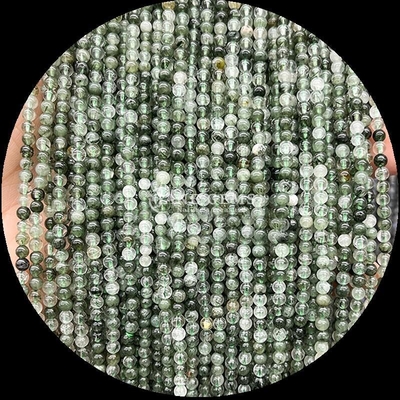 Técnica piedra preciosa pulida de forma redonda jardín cuarzo hilos de cuentas sueltas para diseños de joyas exquisitas