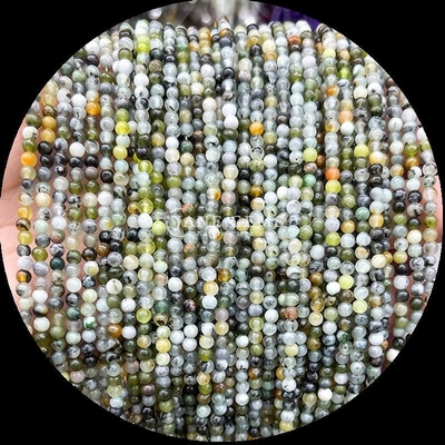 Técnica piedra preciosa pulida de forma redonda jardín cuarzo hilos de cuentas sueltas para diseños de joyas exquisitas